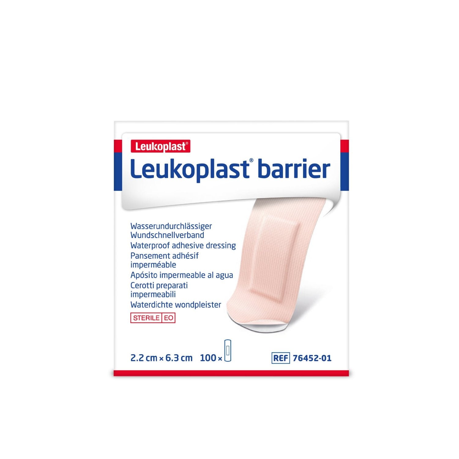 BSN MEDICAL S72143-00 Leukoplast Barrier Strips Tan 6.3cm x 2.2cm Box of 100