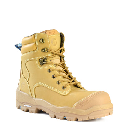 LONGREACH LACE- WHEAT LACE UP SAFETY BOOT