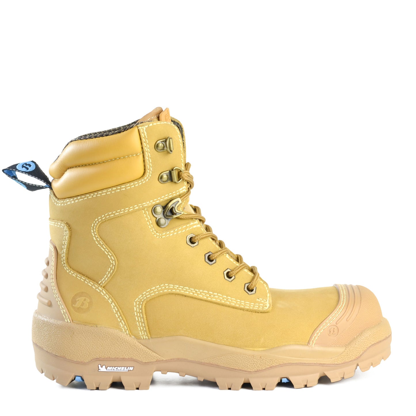 LONGREACH LACE- WHEAT LACE UP SAFETY BOOT