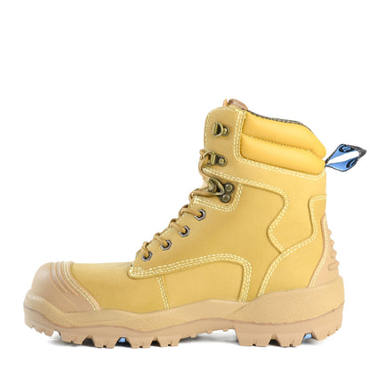 LONGREACH LACE- WHEAT LACE UP SAFETY BOOT