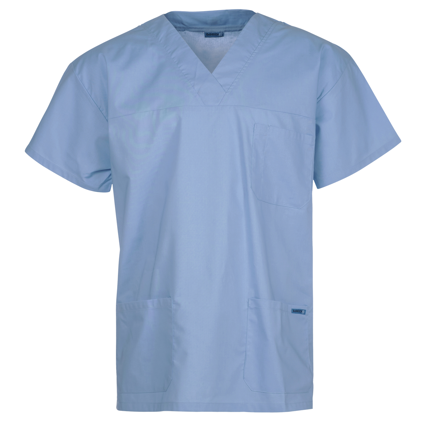 Medi-8 M88000 Scrub Top With Pockets in Light Blue
