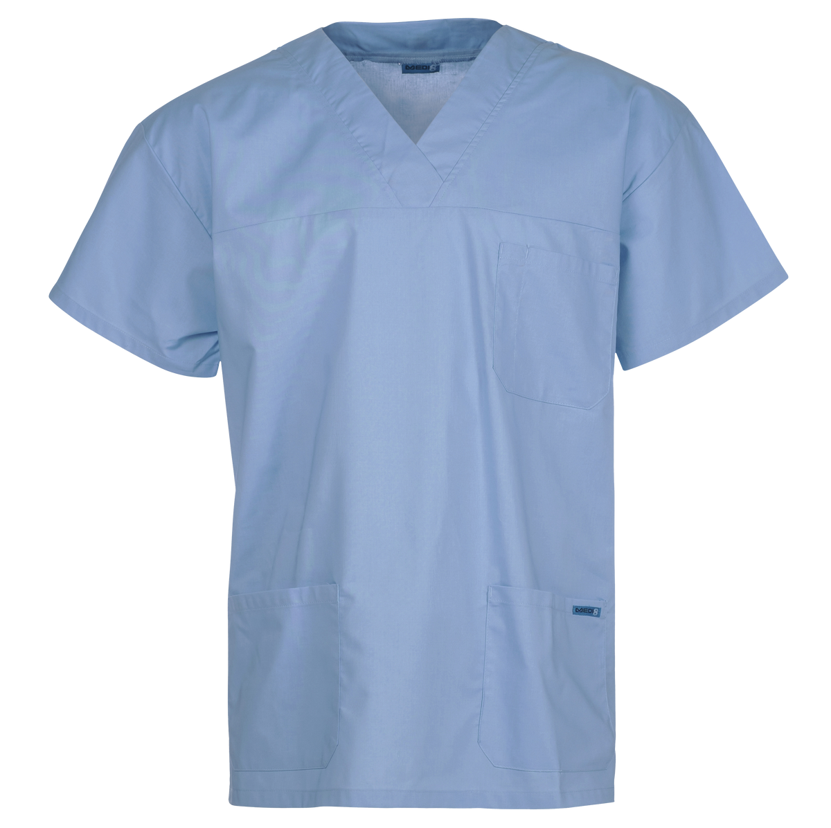 Medi-8 M88000 Scrub Top With Pockets in Light Blue