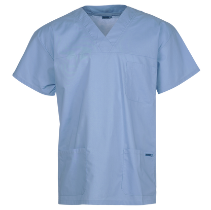 Medi-8 M88000 Scrub Top With Pockets in Light Blue