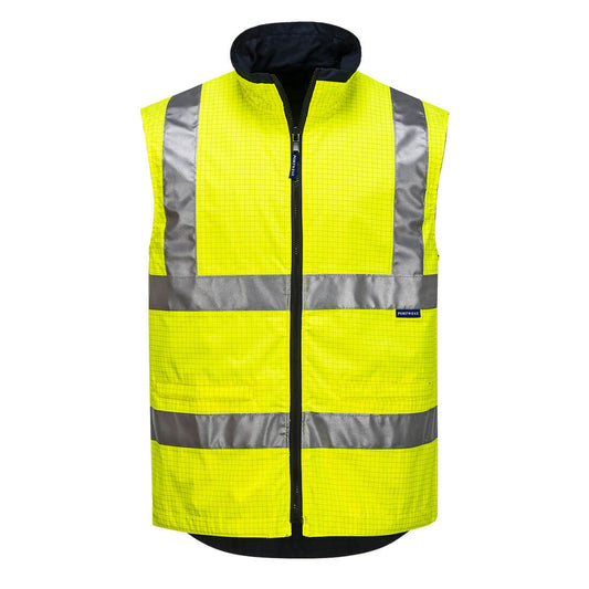 Portwest Mackay Hi-Vis Anti-Static Reversible Vest in Yellow