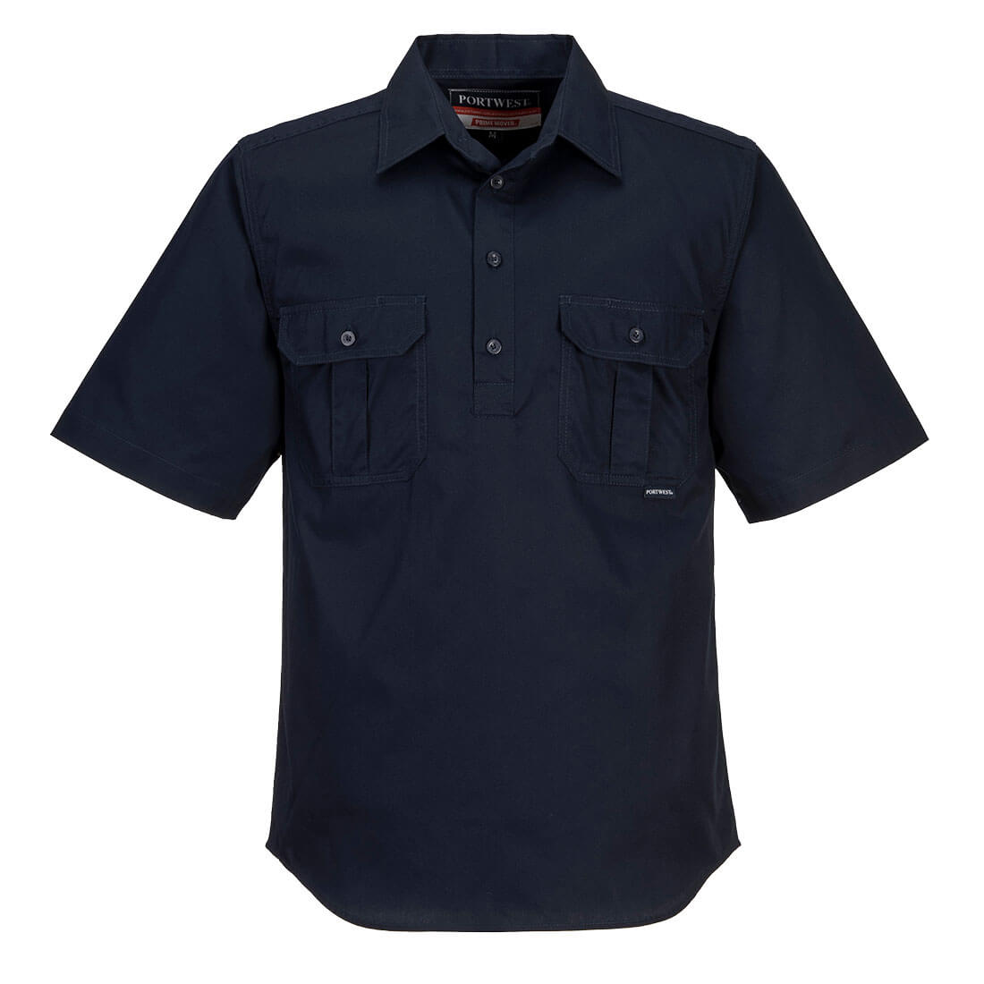 Portwest Adelaide Shirt, Short Sleeve, Light Weight in Navy