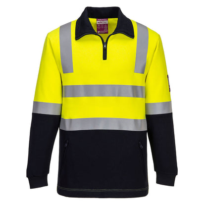 Portwest Modaflame FR Class D/N Brushed Fleece in Yellow/Navy