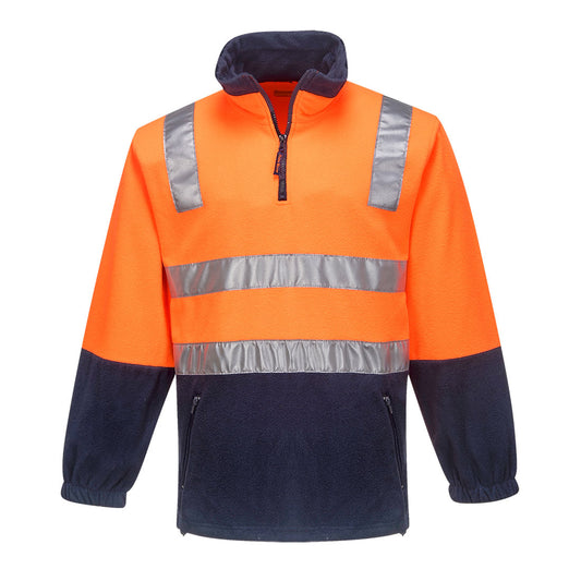 Portwest MF215 Hi-Vis Contrast 1/4 Zip Polar Fleece
