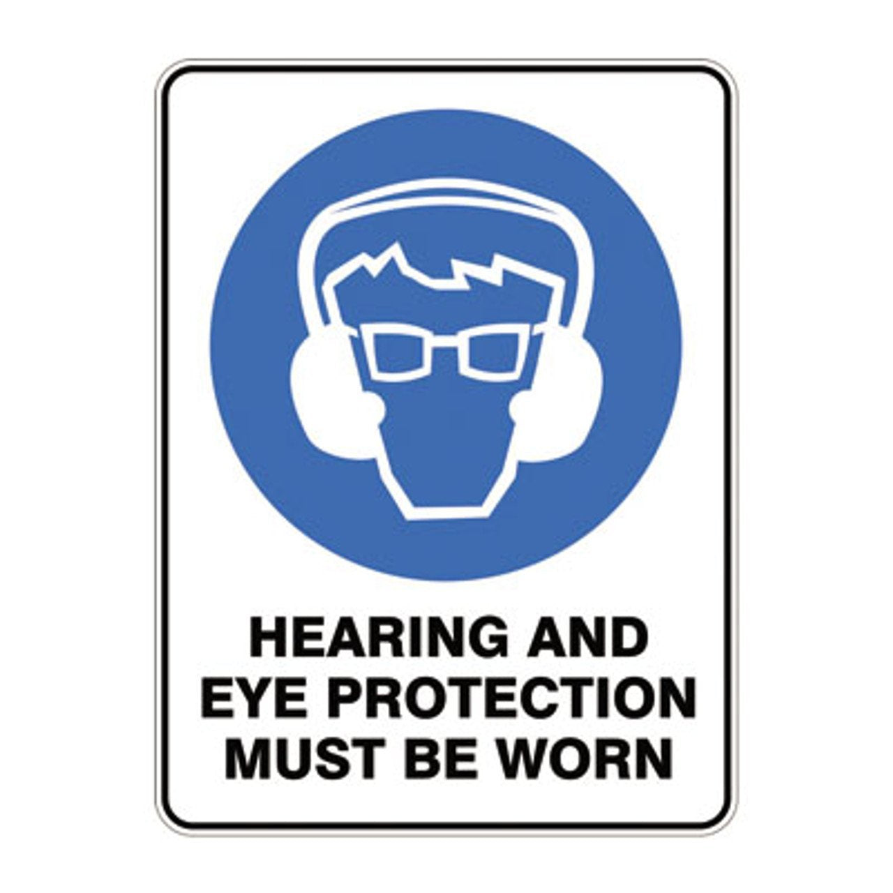 Pratt Safety PM11M Hearing & Eye Protection Sign, Metal, 450 x 600mm