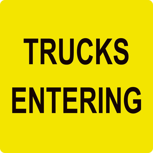 Max Global Products MM604 Trucks Entering (Text), Multi Message Sign