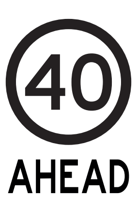 Max Global Products MM901 40 Ahead (Portrait), Multi Message , Class 1 Refl. Sign