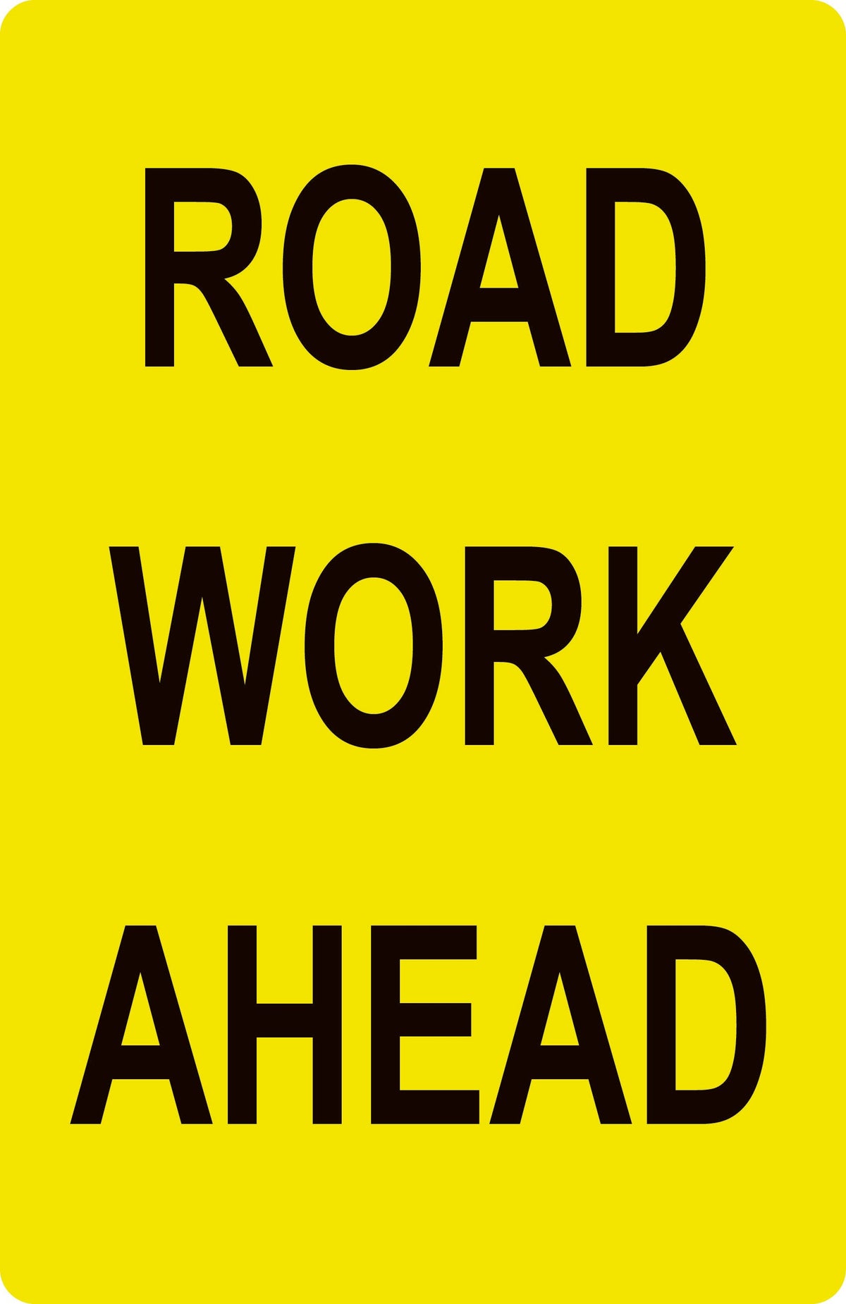 Max Global Products MM904 Road Work Ahead (Portrait), Multi Message , Class 1 Refl. Sign
