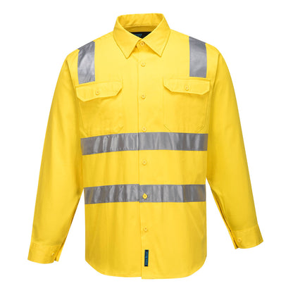 Portwest Perth Hi-Vis Shirt L/S in Yellow