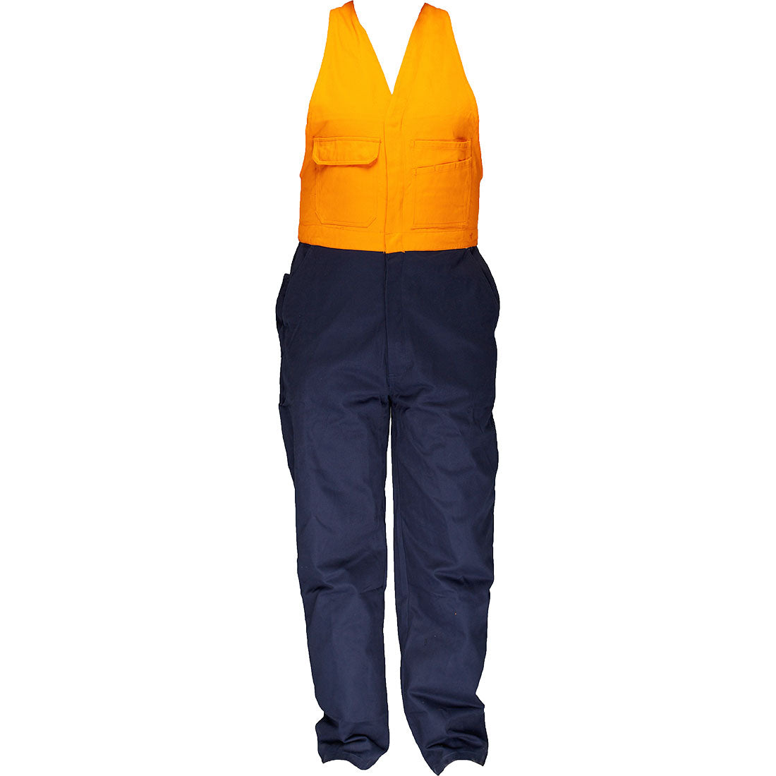 Portwest Regular Weight Action Back Overalls in Orange/Navy