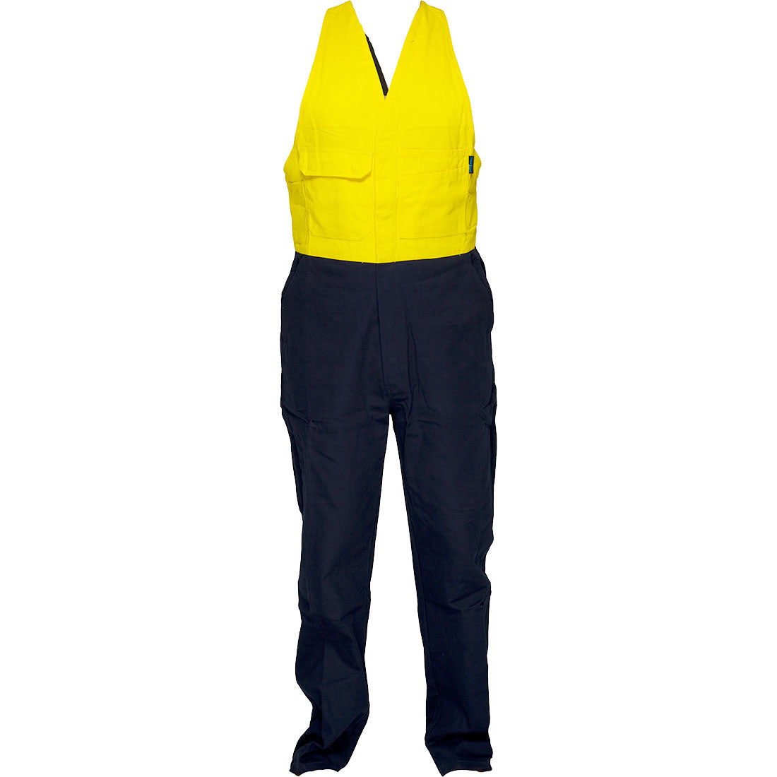Portwest Regular Weight Action Back Overalls in Yellow/Navy