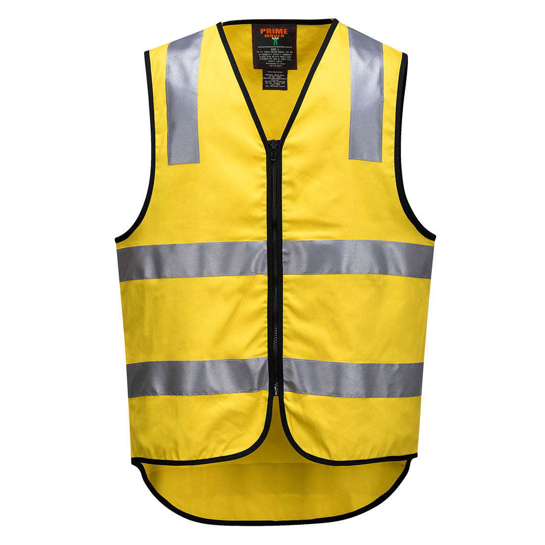 Portwest Hi-Vis Cotton Zipped Vest in Yellow