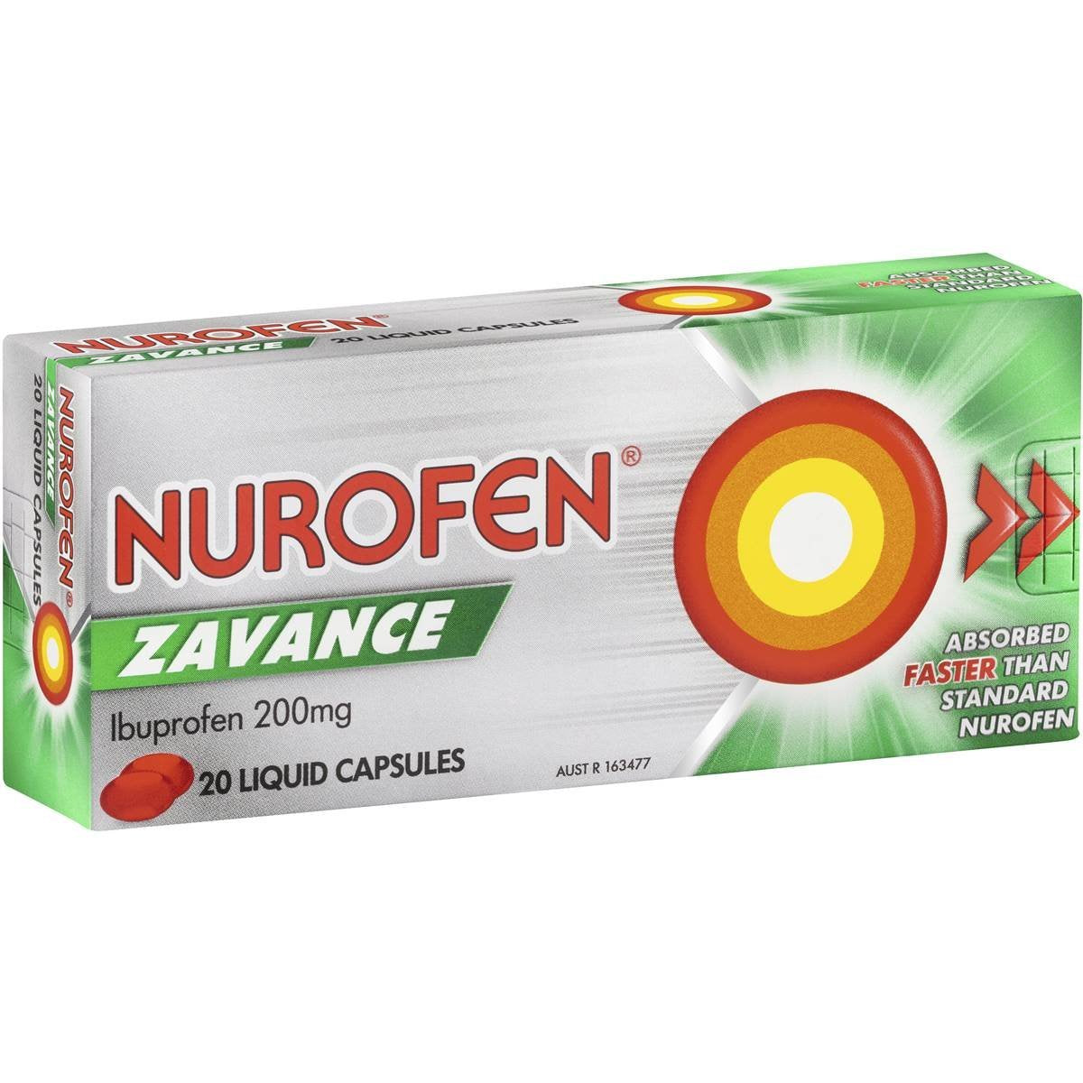 RECKITT BENCKISER NZLC20 Nurofen Zavance Liquid Caps 20