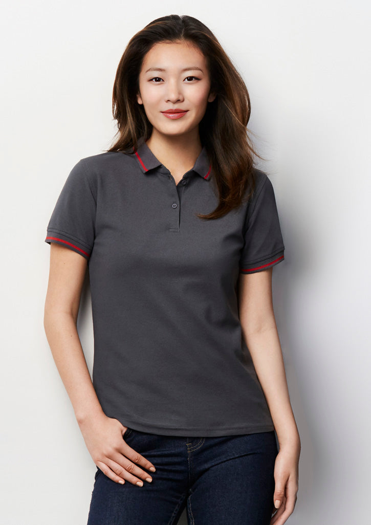 BizCollection P226LS Womens Jet Short Sleeve Polo