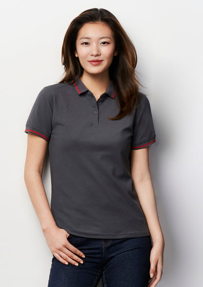 BizCollection P226LS Womens Jet Short Sleeve Polo