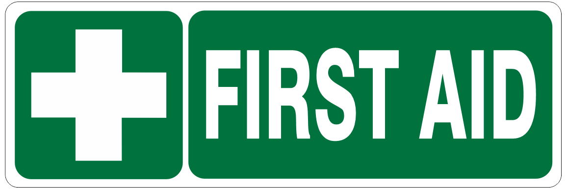 Max Global Products P307 First Aid Label Sign, Vinyl, 300 x 100mm