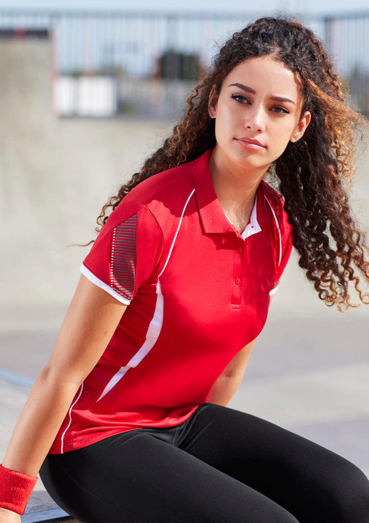 BizCollection P405LS Womens Razor Short Sleeve Polo