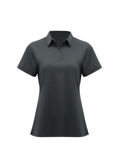 BizCollection P515LS Womens Lotus Short Sleeve Polo - Charcoal