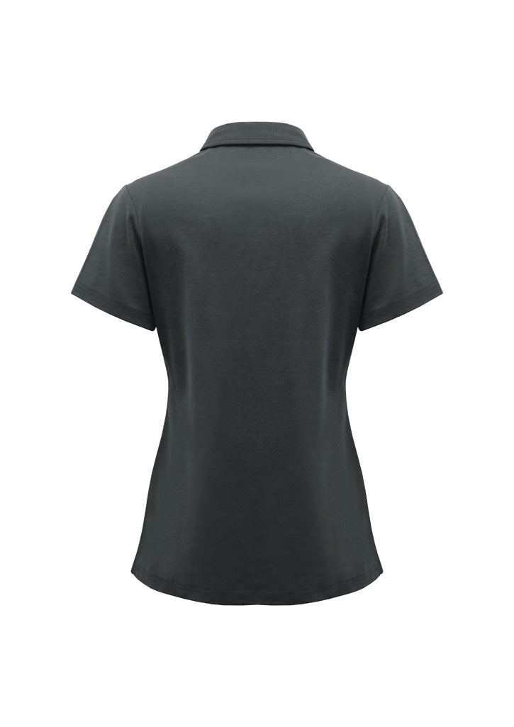 BizCollection P515LS Womens Lotus Short Sleeve Polo - Charcoal