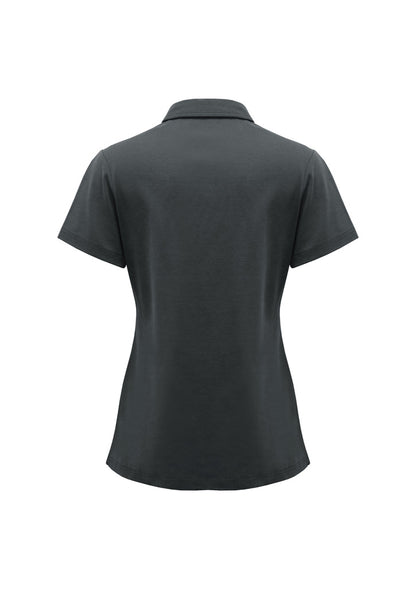 BizCollection P515LS Womens Lotus Short Sleeve Polo - Charcoal