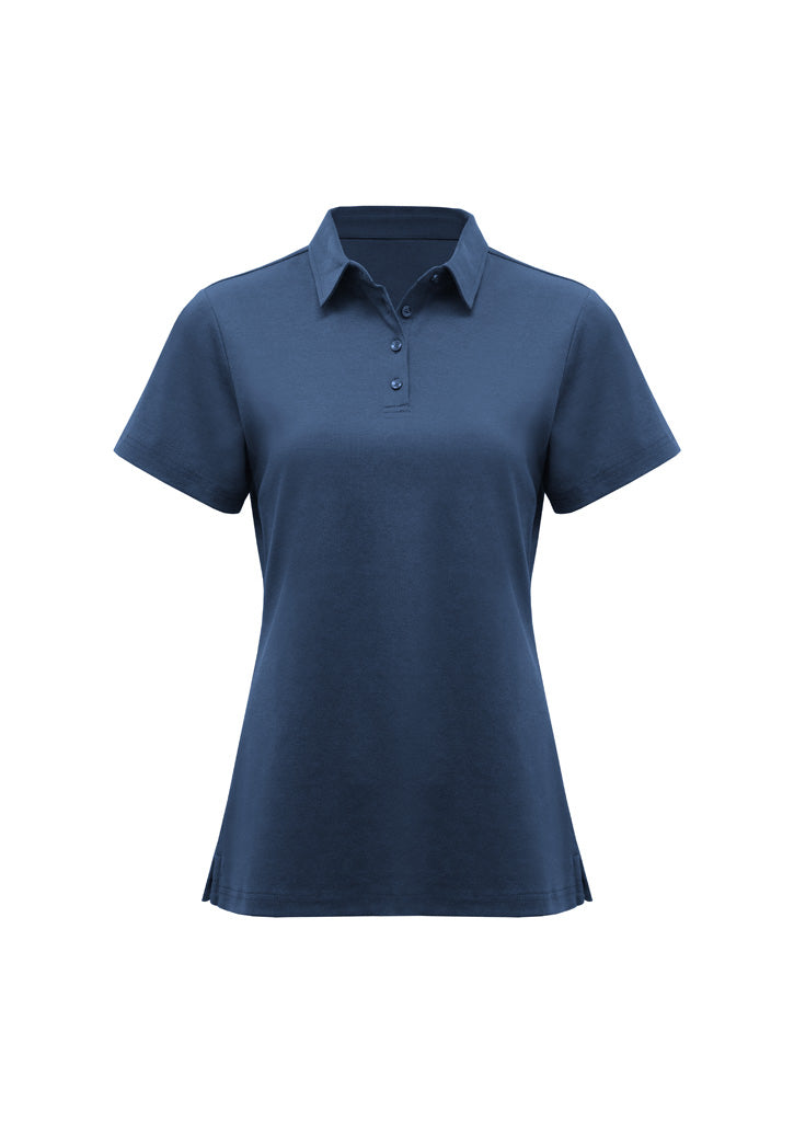 BizCollection P515LS Womens Lotus Short Sleeve Polo - Mineral Blue