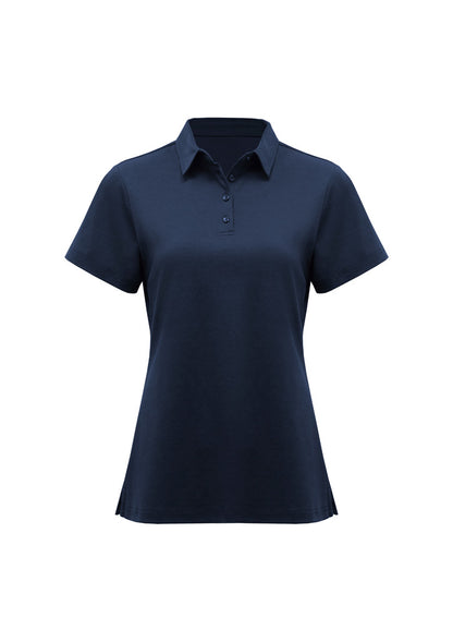 BizCollection P515LS Womens Lotus Short Sleeve Polo - Navy