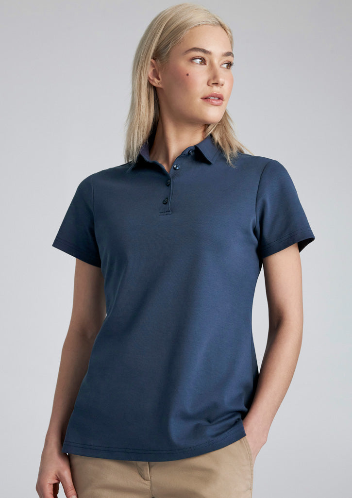 BizCollection P515LS Womens Lotus Short Sleeve Polo - Mineral Blue