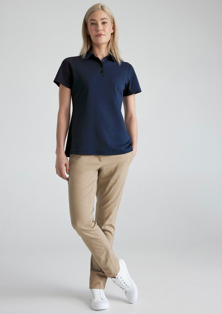 BizCollection P515LS Womens Lotus Short Sleeve Polo - Navy