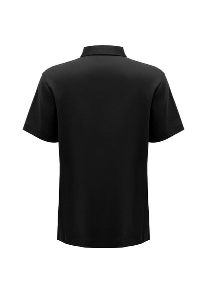 BizCollection P515MS Mens Lotus Short Sleeve Polo - Black