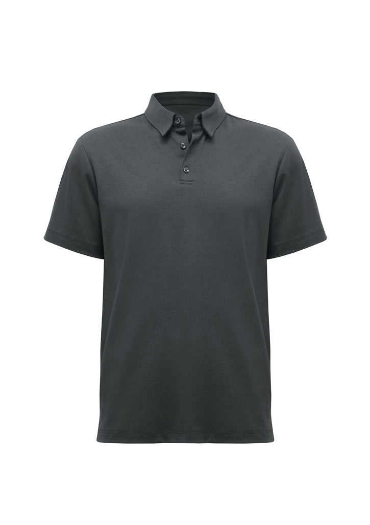 BizCollection P515MS Mens Lotus Short Sleeve Polo - Charcoal