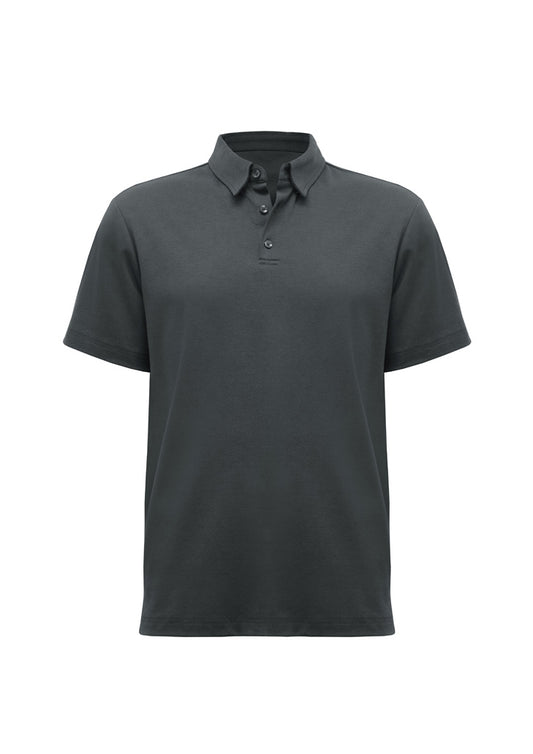 BizCollection P515MS Mens Lotus Short Sleeve Polo - Charcoal