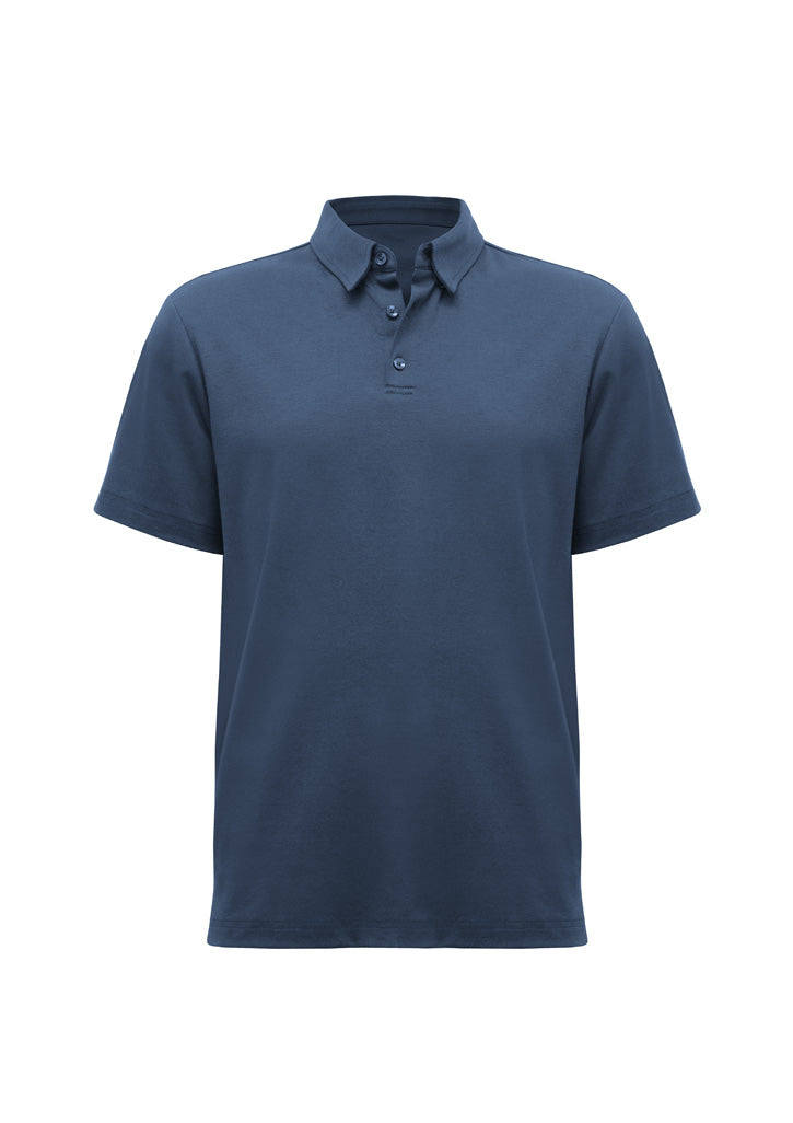 BizCollection P515MS Mens Lotus Short Sleeve Polo - Mineral Blue