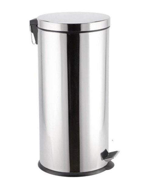 Max Global Products PB-SS-30 Bin Pedal Stainless Steel 30L