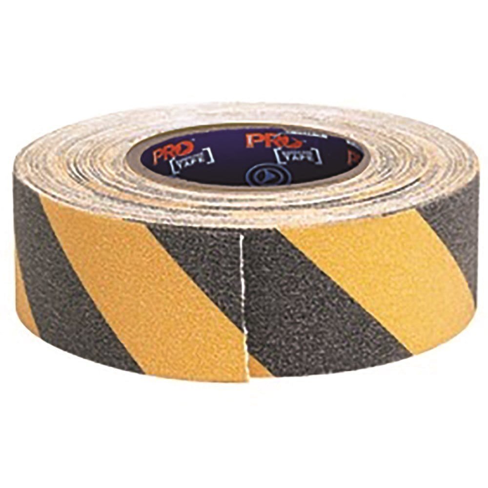 PRO SAFETY GEAR PHT13 Non-Slip Hazard Tape, Black/Yellow, 50mm x 18m