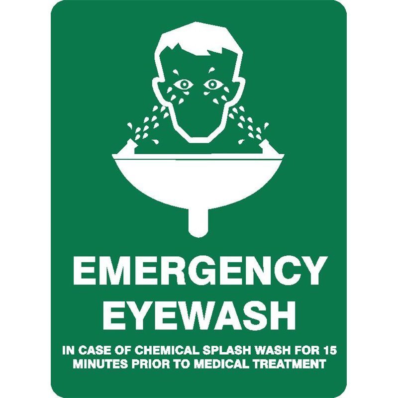 Pratt Safety PS3BP Emergency Eye Wash Sign, Plastic, 225 x 300mm