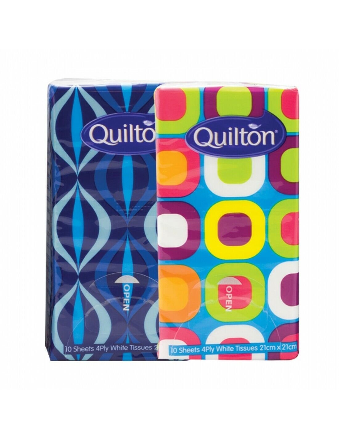 ABC TISSUE QU598135 Quilton Facial Tissues Pocket Pack 4Ply 10 Sheets