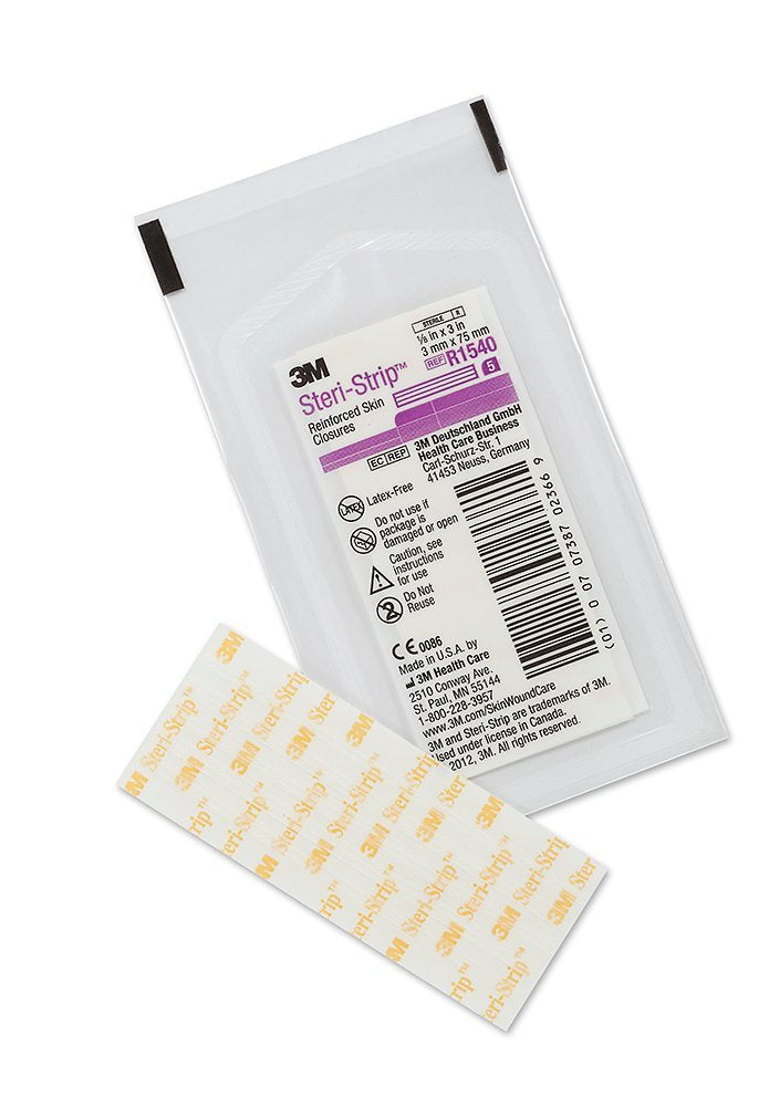 SOLVENTUM 3M1540B Steri-Strip Skin Closures 3mm x 75mm Box of 50