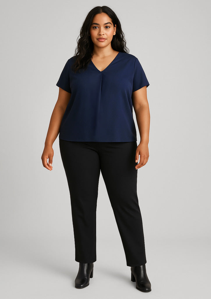 BizCorporate RGP304L Womens Scuba Ponte Mid-rise Pull-on Pant