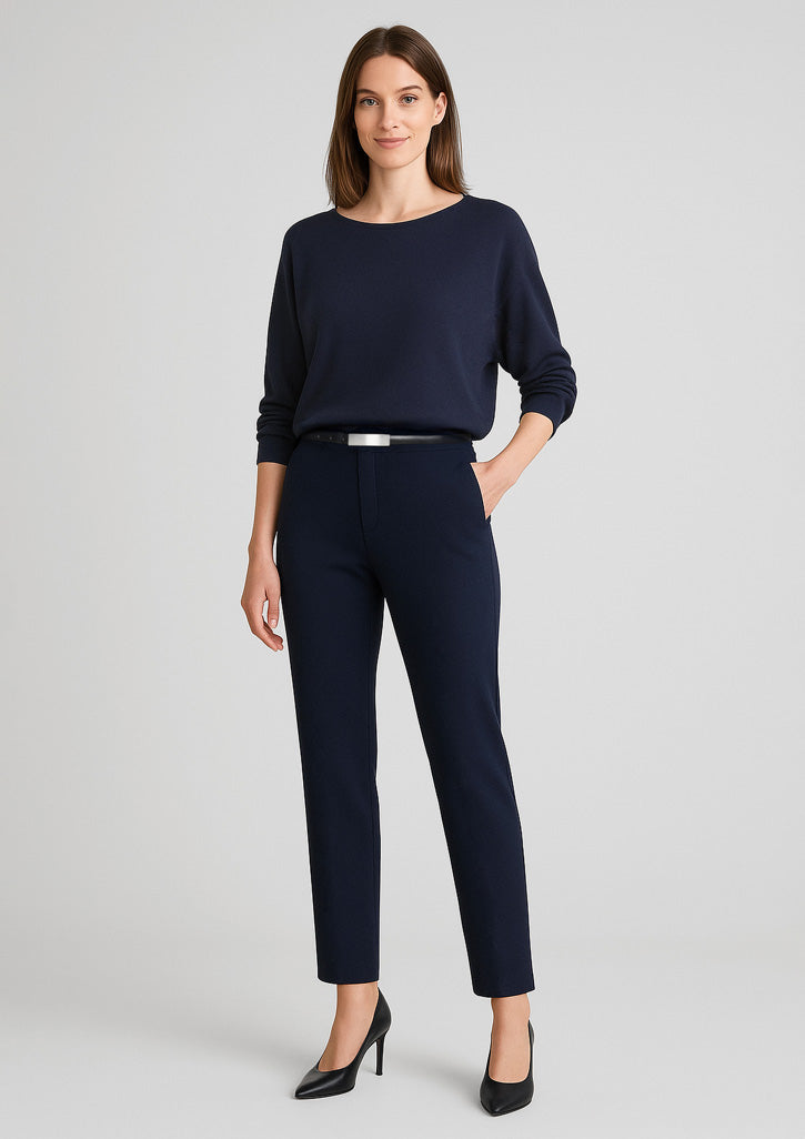 BizCorporate RGP304L Womens Scuba Ponte Mid-rise Pull-on Pant