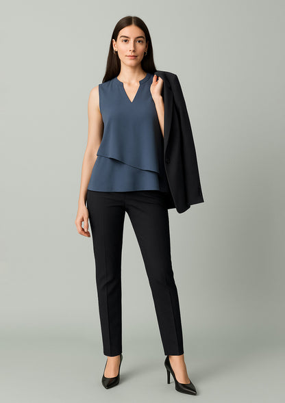 BizCorporate RGP405L Womens Renew Mid-Waist Slim Leg Pant