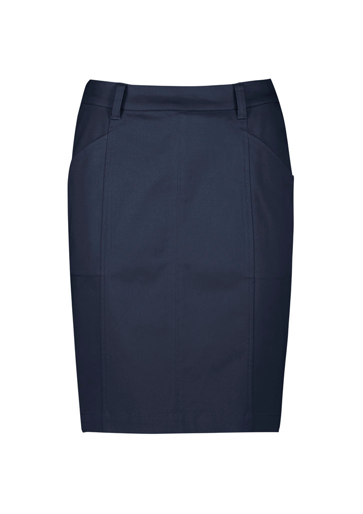 BizCorporate RGS264L Womens Mid Waist Stretch Chino Skirt product front