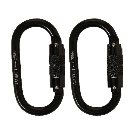 LINQ Height Safety Single Leg Kernmantle 2M Shock Absorb Rope Lanyard With Hardware KD X2