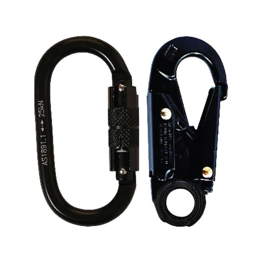 LINQ Height Safety Single Leg Kernmantle 2M Shock Absorb Rope Lanyard With Hardware KD & SN