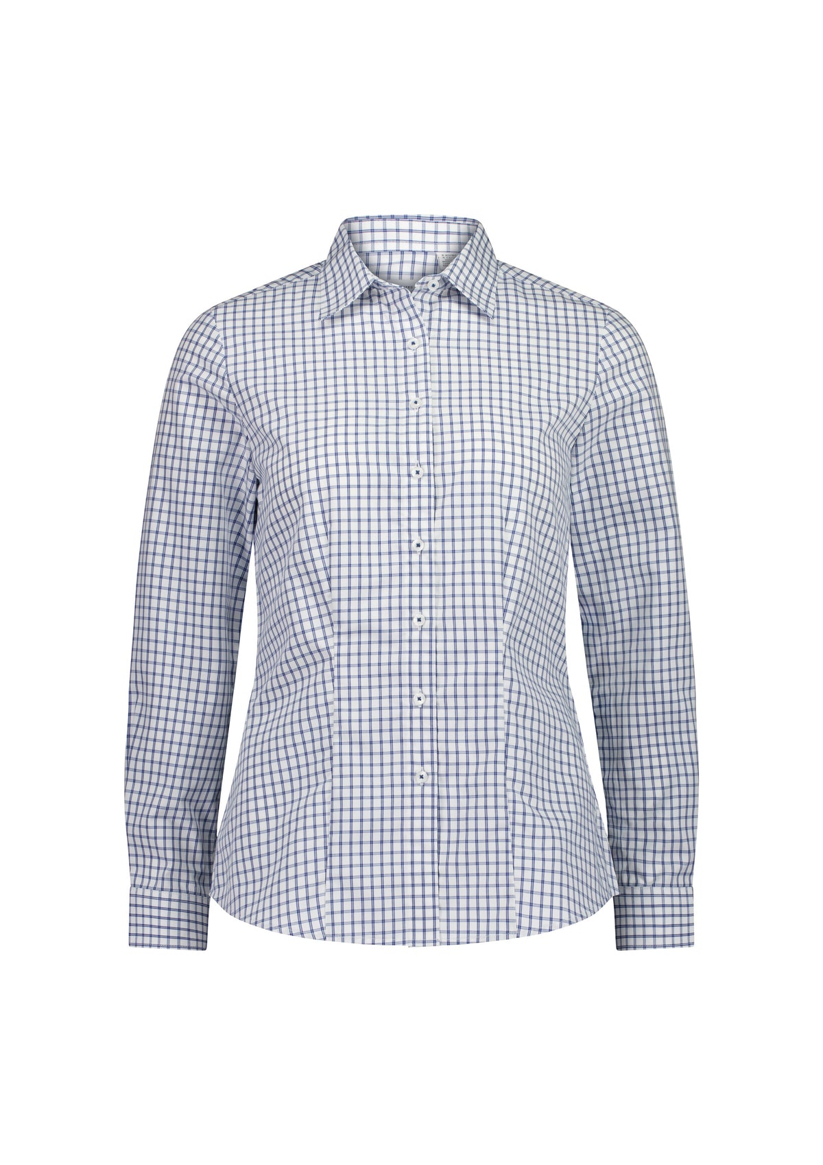 BizCorporate RS670WL Womens Noah Long Sleeve Shirt - White/Blue