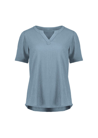BizCorporate RU568LS Womens Ruche Short Sleeve Blouse product front