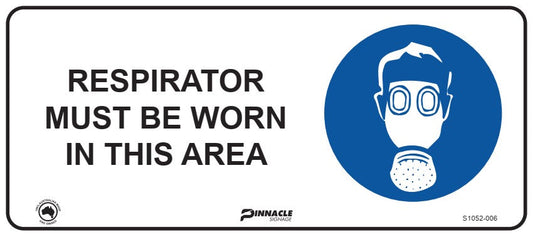 Max Global Products S1052 Respirator Must Be Worn In This Area Sign
