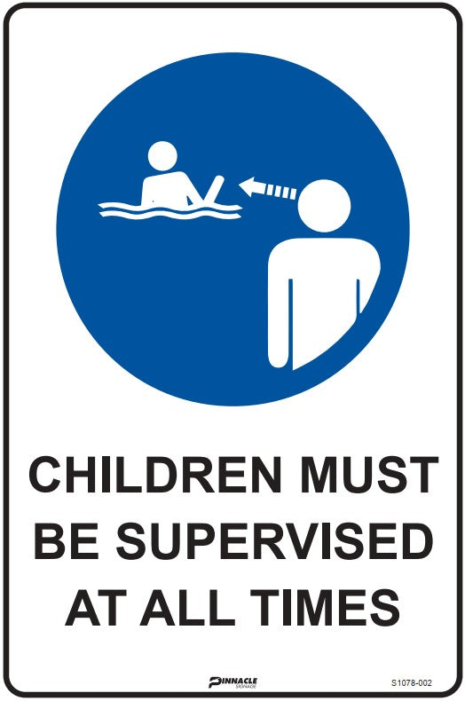 Max Global Products S1078 Children Must Be Supervised At All Times Sign